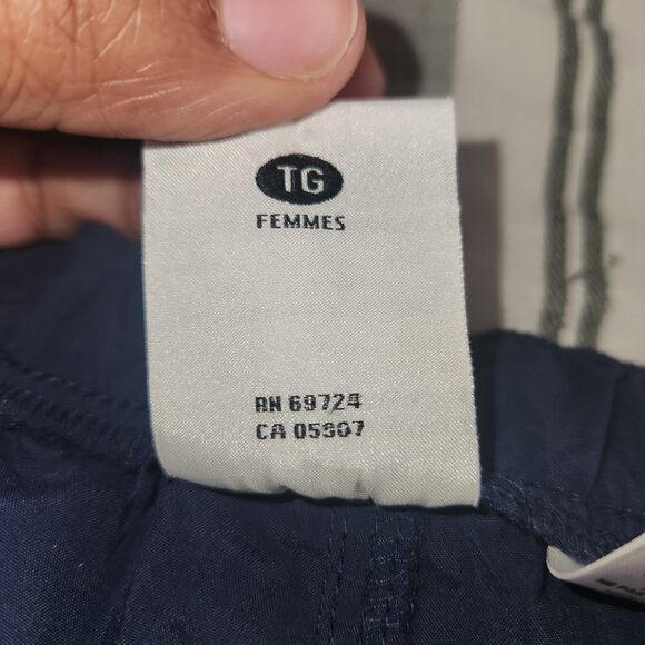 Womens Vintage Columbia Hiking Shorts Blue XL Belt Front Pockets VTG Casual - Picture 6 of 7